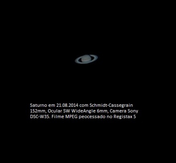 Saturno visto de São José dos Pinhais - PR