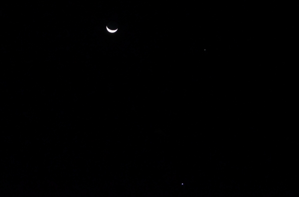 Lua, Júpiter e Vênus