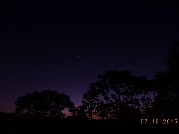 Conjunção Vênus e Júpiter visto em Santo Izídio, Tianguá-Ceará