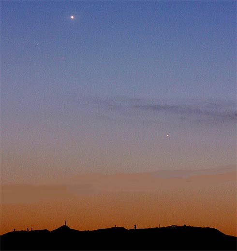 Conjunção Mercúrio Venus - março de 2010