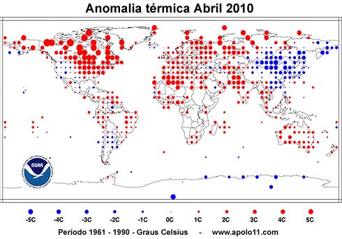 Aquecimento global - anomalia térmica
