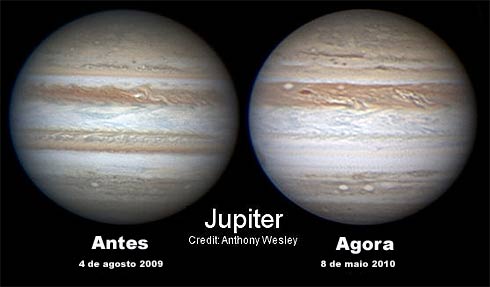 Júpiter sem a faixa equatorial