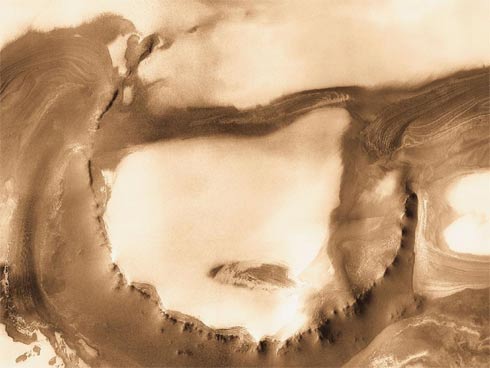 Cratera Udzha fotografado pela sonda Mars Odyssey