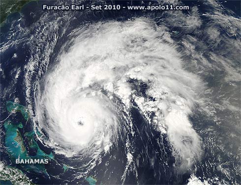 Imagem de satélite furacão Earl