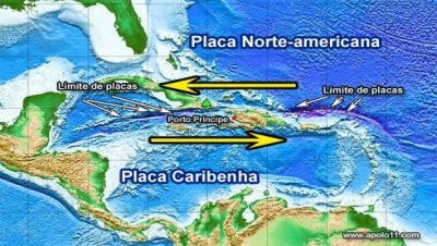 Terremoto Haiti - Placa tectônica caribenha