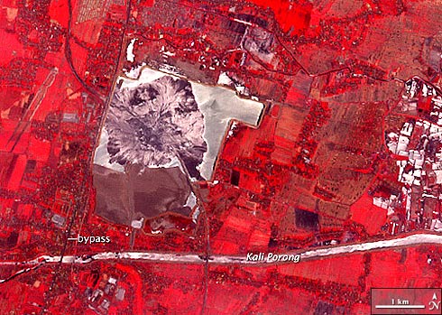 Vulcão Lusi - Imagem de satélite