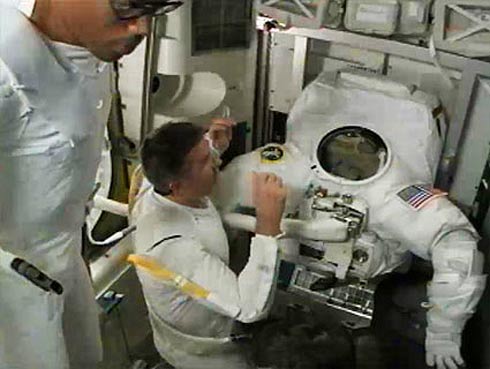 Astronautas Alvin Drew e Steve Bowen