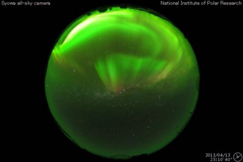 Auroras no polo sul