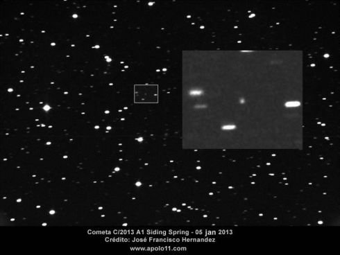 Foto do cometa C/2013 A1 Siding Spring