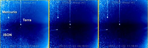 Cometa ISON visto pela sonda STEREO