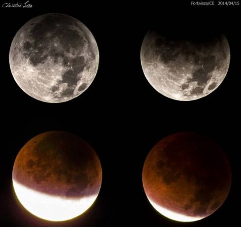 Eclipse total da Lua visto de Fortaleza, CE