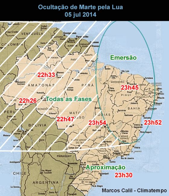 Mapa da Ocultao Lua Saturno jul 2014