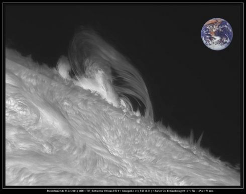 Proeminencia Solar em H-alpha