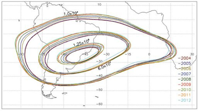 Mapa da Anomalia Magnetica do Atlantico Sul