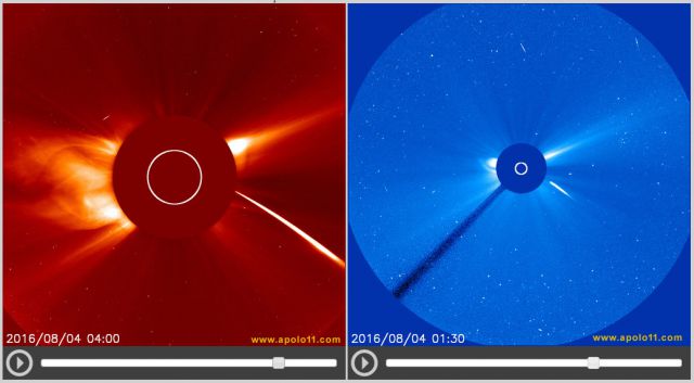 Impacto de cometa contra o Sol