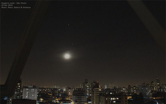 Conjuncao astronomica vista de Sao Paulo