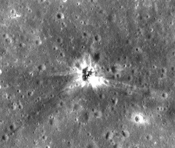 Local de impacto do propulsor S-IVB, usado pela missao Apollo 16 em abril de 1972