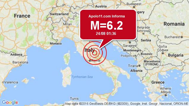 Forte terremoto sacode Itália, a 10 km de Norcia