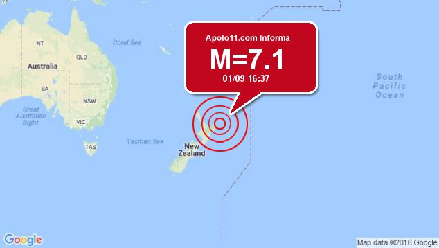 Forte terremoto atinge Nova Zelndia, a 145 km de Gisborne