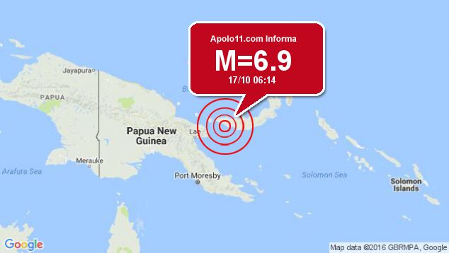 Forte terremoto sacode Papua Nova Guiné, a 78 km de Kandrian