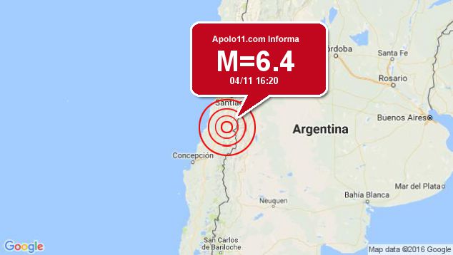 Forte terremoto atinge Chile, a 25 km de Curico