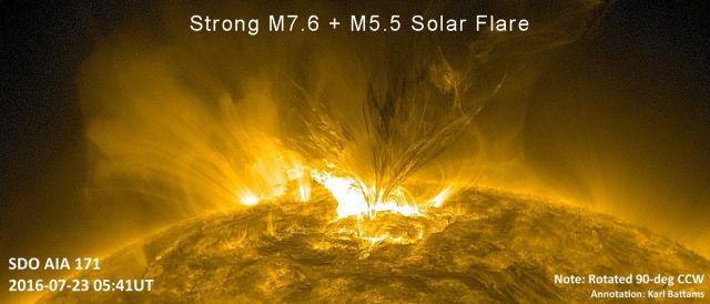 Flare solar: explosao da mancha solar AR2567
