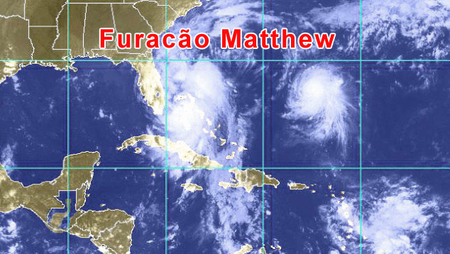 Imagem de satelite do furacao Matthew