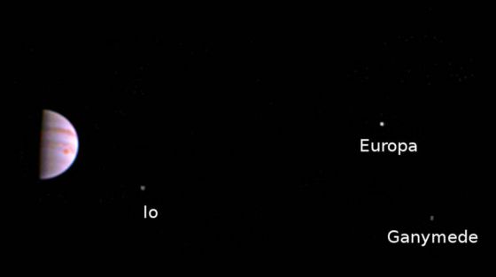 Planeta Jupiter, visto pela sonda Juno