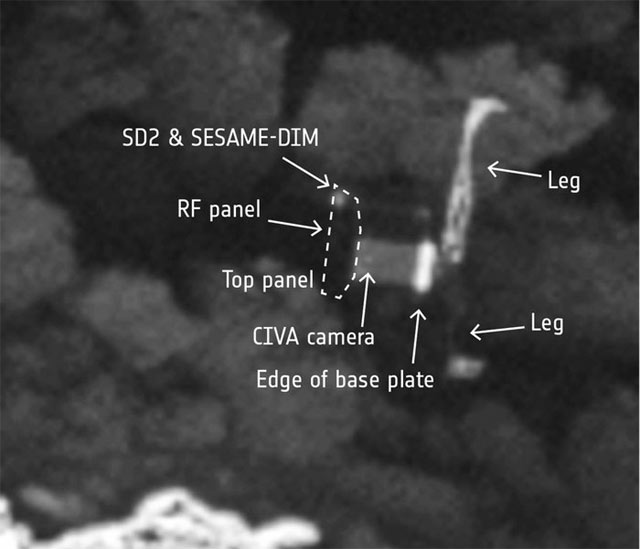Philae Encontrado - detalhes