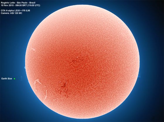 Foto do Sol feita no observatorio Apolo11