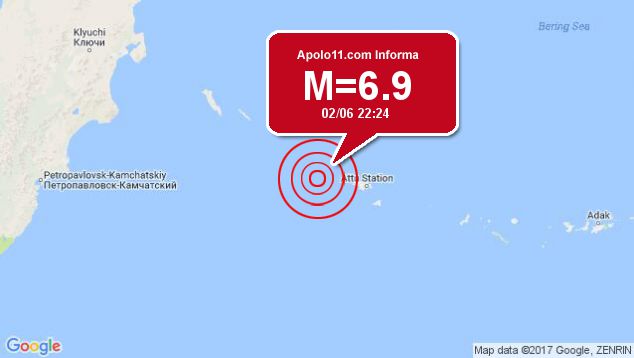 Forte terremoto atinge Alasca, a 185 km de Attu Station