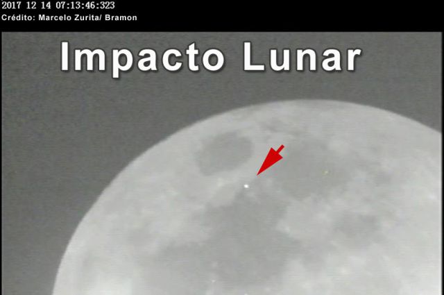 Imagem mostra impacto de meteorito na superficie da Lua