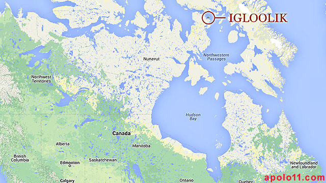 Mapa da regiao de igloolik