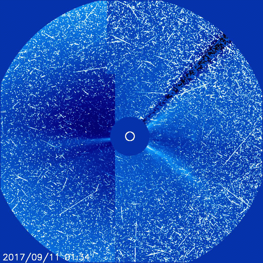 Impacto de particulas carregadas no telescopio SOHO