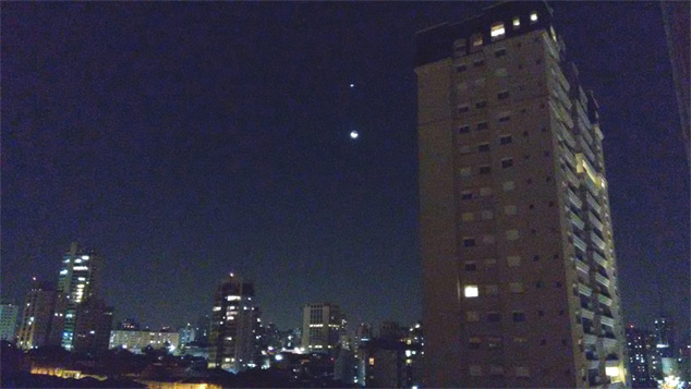 Conjuncao Lua Venus e Regulus vista de Sao Paulo