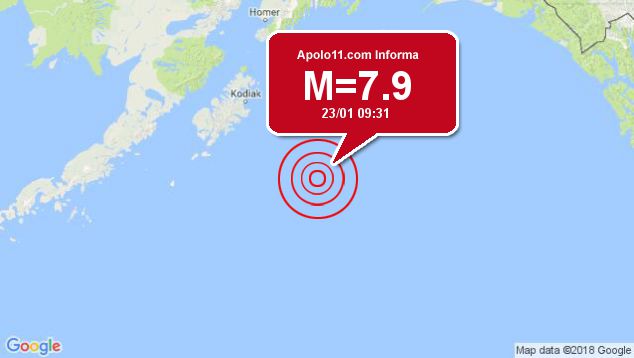 Forte terremoto sacode Alasca, a 281 km de Kodiak