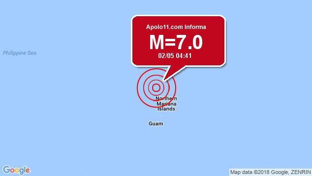 Forte terremoto sacode Ilhas Marianas do Norte, a 92 km de A