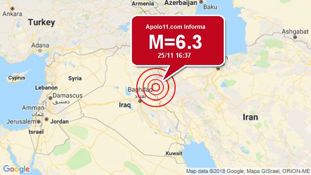 Forte terremoto sacode Irã, a 20 km de Sarpol-e Zahab