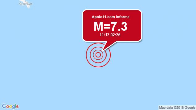 Forte terremoto sacode South Sandwich Islands, a 61 km de Br