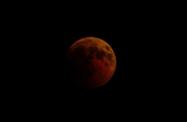 Eclipse Lunar visto do interior da Paraiba