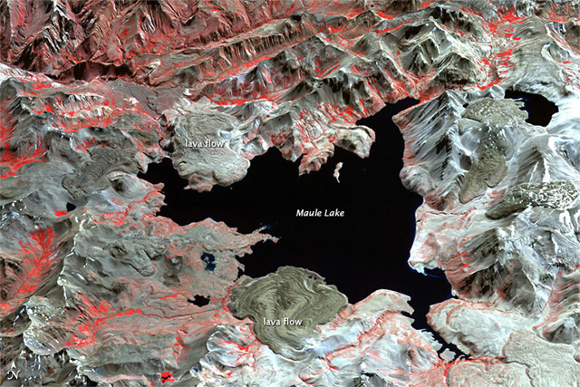 Imagem de satelite de Laguna del Maule