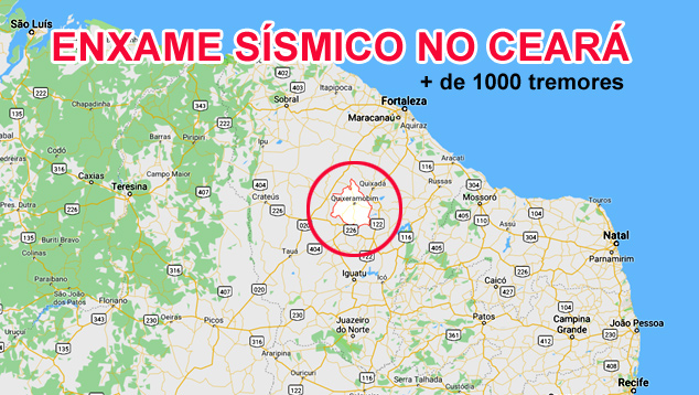 Enxame sismico em Quixeramobim