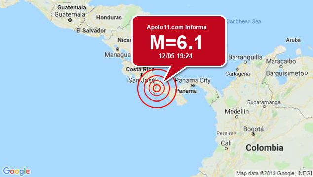 Forte terremoto sacode Panamá, a 7 km de Plaza de Caisan