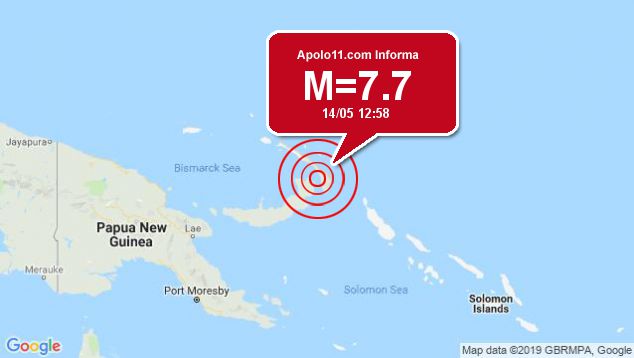 Forte terremoto sacode Papua Nova Guiné, a 28 km de Kokopo