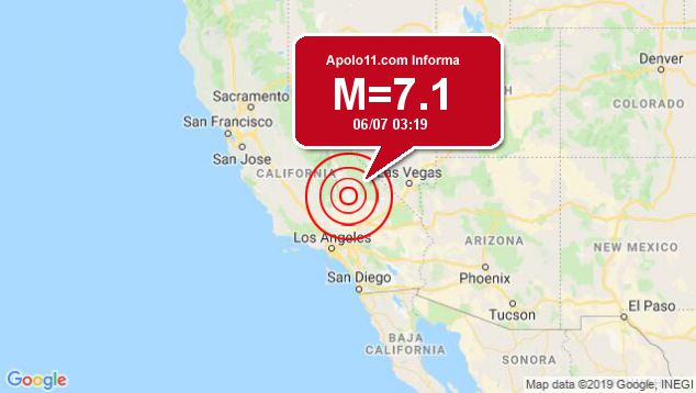 Forte terremoto atinge CA, a 17 km de Ridgecrest