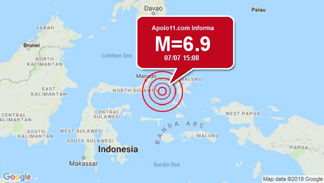 Forte terremoto sacode Indonésia, a 129 km de Kota Ternate