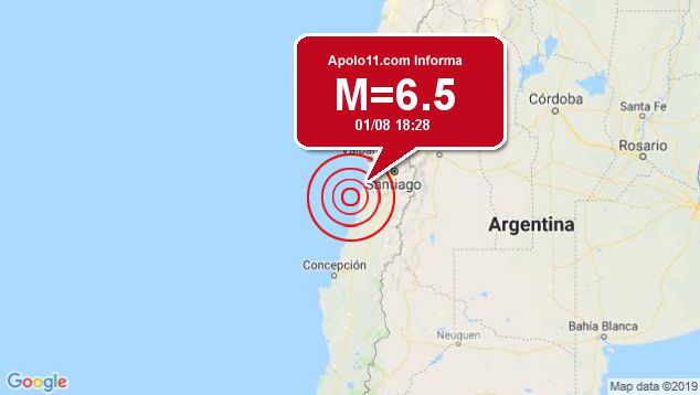 Forte terremoto atinge Chile, a 101 km de Santa Cruz