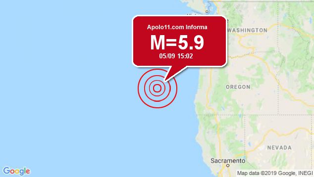 Forte terremoto atinge Oregon, a 285 km de Bandon