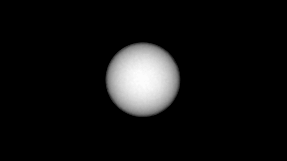 Eclipse solar em Marte. Lua Deimos passa na frente Sol é flagrada pelo robô Curiosity, em 17 de março de 2019.