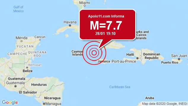 Forte terremoto sacode Jamaica, a 117 km de Lucea